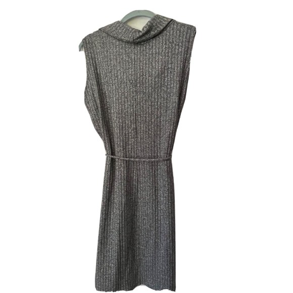 Rave sleeveless Silver Sparkle Dress Cowl Neck Date Night BodyCon Size Large - Picture 3 of 8